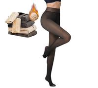 Thermo Strumpfhose Damen, Strumpfhose Gefüttert Shape Strumpfhosen Damen Blickdicht Gefütterte Warme Leggings High Waist Thermo Hautfarbe Hautfarben Sexy Strumpfhosen Für Damen(Schwarz,M-L)