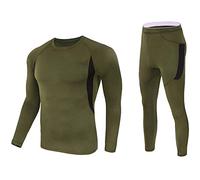 Thermo UnterwäSche MäNner Winter ThermounterwäSche Set Herren Merinowolle Thermohemd Samtfutter FunktionsunterwäSche,Thermooberteil & Thermounterhosen Warme UnterwäSche-FunktionswäSche-SkiunterwäSche