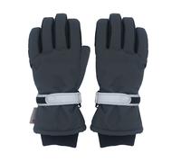 Thermohandschuhe MAXIMO, Jungen, Gr. 6, schwarz (anthrazit, schwarz), Stoff, Kunstfaser, mehrfarbig, Handschuhe, Klettverschluß, Fleecefutter, Strickbündchen (77554669-6) anthrazit, schwarz