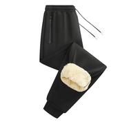 Thermohose Herren,Freizeithose Mit Fleecefutter Und Reflektierenden Streifen FüR Komfort Im Winter Im Freien Und Zum Tragen Im Alltag. Warme Weiche Und Leichte Hose Mit Entspannter Passform.