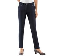 Thermohose STEHMANN, Damen, Gr. 21, Kurzgrößen, blau (marine), 76% Viskose, 21% Polyamid, 3% Elasthan, unifarben, lang, Hosen Gerade Hose Thermohose (287573-21) marine