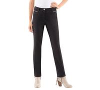 Thermohose STEHMANN, Damen, Gr. 245, Extrakurzgrößen, grau (grafit, meliert), 47% Polyester, 26% Viskose, 23% Polyamid, 4% Elasthan, unifarben, lang, Hosen Gerade Hose Thermohose (679122-245) grafit, 