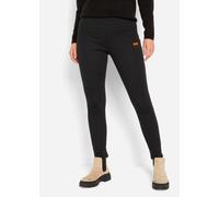 Thermoleggings BONPRIX, Damen, Gr. 36/38 (S), N-Gr, schwarz, Web, Obermaterial: 85% Polyester, 15% Baumwolle, unifarben, skinny fit lang, Hosen, mit Teddyfutter, aus Polyester und Baumwolle, Skinny Fi