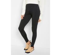 Thermoleggings BONPRIX, Damen, Gr. 40/42 (M), N-Gr, schwarz, Obermaterial: 92% Polyester, 8% Elasthan, skinny fit, Hosen, mit Eingrifftasche mit Reißverschluss, schnelltrocknendes Material (28670301-4
