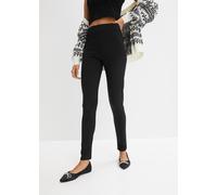 Thermoleggings BONPRIX "Highwaist Thermo-Leggings mit breitem Bequembund", Damen, Gr. 40/42 (M), N-Gr, schwarz, Obermaterial: 92% Polyester, 8% Elasthan, skinny fit, Hosen, aus Polyester und Elasthan,