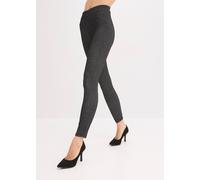 Thermoleggings BONPRIX "Thermo Leggings in Jeansoptik", Damen, Gr. 56/58 (XXXL), N-Gr, schwarz (schwarz meliert), Obermaterial: 95% Polyester, 5% Elasthan, Hosen, aus Polyester, wärmend, mit Elasthan-