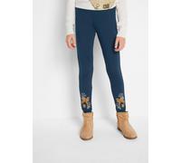 Thermoleggings BONPRIX "Thermo-Leggings", Mädchen, Gr. 134, N-Gr, blau (dunkelblau), Obermaterial: 95% Baumwolle, 5% Elasthan, Hosen, aus Baumwolle und Elasthan, bequeme Passform (62361859-134) dunkel