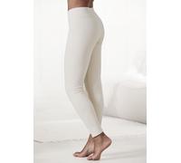 Thermoleggings LAVANA, Damen, Gr. 40/42, N-Gr, beige (1x ecru), Obermaterial: 78% Polyester, 22% Elasthan. Innenseite: 94% Polyester, 6% Elasthan, unifarben, Basic, Hosen, mit weichem Teddyplüsch inne