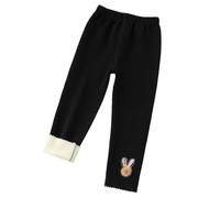 Thermoleggings Mädchen Thermohose Kinderhose Baumwolle Gefütterte Leggings Lange Einfarbig Warm Thermo Leggings Weich Thermounterwäsche Bequem Winterhose Elastische Taille Baby Mädchen (3-4 Years)