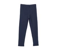 Thermoleggings S.OLIVER JUNIOR, Mädchen, Gr. 116, N-Gr, blau (navy), Fleece, Obermaterial: 66% Polyester, 30% Baumwolle, 4% Elasthan, slim fit knöchellang, Hosen, Kuscheliger Thermofleece (92736463-11