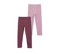 Thermoleggings S.OLIVER JUNIOR, Mädchen, Gr. 140, N-Gr, bunt (dusty rose, burgundy), Fleece, Obermaterial: 66% Polyester, 30% Baumwolle, 4% Elasthan, bedruckt, körpernah knöchellang, Hosen, Weiche Fle