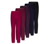 Thermoleggings SALT AND PEPPER "Basic", Jungen, Gr. 104, EURO-Größen, blau, 65% Polyester, 30% Baumwolle, 5% Elasthan, unifarben, Hosen, im komfortablen 5er-Pack (89774509-104) blau