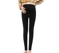 Thermoleggins Schwanger - Fleecehose Damen Warm - Umstandsstrumpfhose Winter Gefütterte Hose Elegant Strumpfhose Mit Fell Gefüttert Leggins Strumpfhosen Optik Freizeithose Große Größen Thermohose