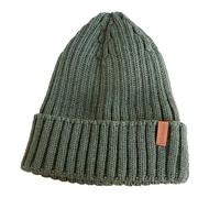 Thermopad Merino-Beanie - Olive I Strickmütze für Damen und Herren