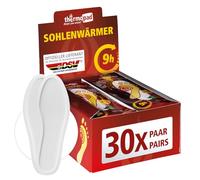 THERMOPAD Sohlenwärmer (Einlegesohle) Gr. M (38-39) - DAS ORIGINAL: 30 Paar Wärmepads für 8 Stunden Wärme I Sofort einsatzbereite Fußwärmer Pads