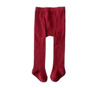 Thermostrumpfhose Mädchen Baby Kinderstrumpfhose Thermo Strumpfhose mit Innenfutter Winter Warm Blickdichte Seamless Treggings Tight Mehrfarbig Fleece Gefütterte Leggings Thermo (Red, 0-9 Months)