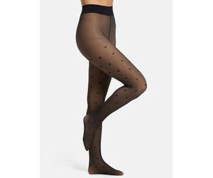 Thermostrumpfhose S.OLIVER "comfort", Damen, Gr. 36, schwarz (schwarz hearts), Obermaterial: 50% Polyester, 40% Polyamid, 10% Elasthan, Strumpfhosen, mit nahtloser Verarbeitung (71928434-36) schwarz h