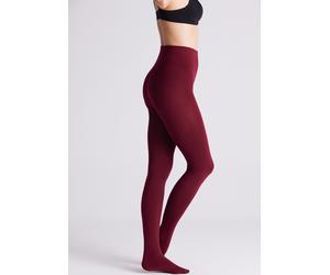 Thermostrumpfhose YSABEL MORA "TIGHTS BASIC COLLECTION", Damen, Gr. XL, rot (maroon), Obermaterial: 95% Polyester, 5% Elasthan, unifarben, Strumpfhosen, mit wärmender Innenseite für kalte Wintertage (