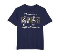 These Are Difficult Time Jazz Notes Smooth Jazz Music T-Shirt, Herren Große Größen, Marineblau, 6X Tall