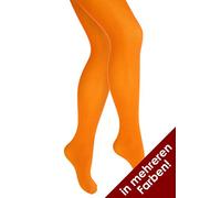 Thetru Damen-Strumpfhose in orange | Größe S/M | Blickdichte-Strumpfhosen für Karneval und Fasching (orange)