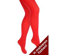Thetru Damen-Strumpfhose in rot | Größe S/M | Blickdichte-Strumpfhosen für Karneval und Fasching (rot)