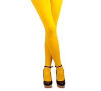 Thetru Damen-Strumpfhosen in gelb | Größe L/XL | Blickdichte-Strumpfhosen für Karneval und Fasching (gelb)