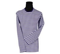 Thetru Ringelshirt Deluxe Blau Weiß gestreift, Langarm Gr XXXXL