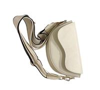 Thewasc Damen Satteltasche mit verstellbarem Riemen, Leder-Crossbody-Tasche, kleine Clutches, Geldbörsen, Unterarm-Handtasche, Umhängetaschen für Damen, weiß, One Size