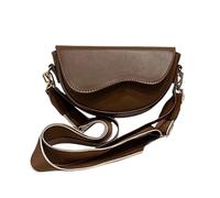 Thewasc Damen Satteltasche mit verstellbarem Riemen, Leder-Crossbody-Tasche, kleine Clutches, Geldbörsen, Unterarm-Handtasche, Umhängetaschen für Damen, Kaffeebraun, One Size