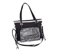 Thewasc Itabag Umhängetasche, transparent, Umhängetasche, Anime-Display, Handtasche, für Damen, Mädchen, Geschenk, transparent, Schwarz , One Size