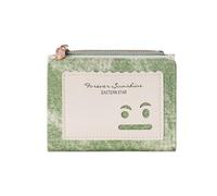 Thewasc Kompakte Geldbörsen für Damen, Bifolds, Clutches, modische Denim-Geldbörsen, Damen, Kreditkartenhalter, Geldtasche, Reise-Geldbörse, Bifold Clutch, Hellgrün