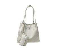 Thewasc Lässige Damen-Umhängetasche, Leder, Tragegriff oben, Geldbörse mit abnehmbarer und stilvoller Umhängetasche für Damen, Tragetaschen für die Arbeit, modische Umhängetasche, große Schulter, weiß