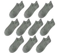 ThiCc 10 Paar Emoji-Socken für Frauen - niedlicher japanischer Stil, Baumwolle, niedrig geschnittene Socken mit gesticktem Lächeln, bequem, rutschfest, Sneaker-Socken, lässiger Alltag, grün,