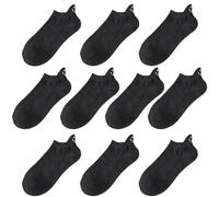 ThiCc 10 Paar Emoji-Socken für Frauen - niedlicher japanischer Stil, Baumwolle, niedrig geschnittene Socken mit gesticktem Lächeln, bequem, rutschfest, Sneaker-Socken, lässiger Alltag, Schwarz ,