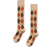 ThiCc Damen Argyle-Kniestrümpfe - Vintage Rautenmuster, lange Schlauchsocken, japanischer Harajuku-Stil, gemütlich, Baumwolle, Herbst, Winter, Gittermuster, Sportsocken, Geschenk, Lolita-Strümpfe,