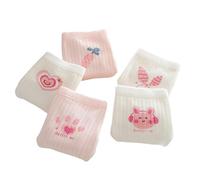 ThiCc Süße Damen-Slips aus Baumwolle - 5er-Pack Kawaii Japanischer Stil Mid Rise Unterwäsche Vollständige Abdeckung Weich Süß Cartoon Bunny Bär Erdbeerdruck Bequem Täglich Höschen, #3, M