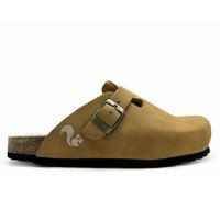 Vegane thies ® Eco Bio Warm Clogs aus rec. PET mit Kork-Tieffussbett cognac (braun) 47