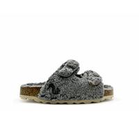 Vegane "thies ® Kids Organic Teddy Sandale" aus rec. PET & Biobaumwolle wolf grey (grau) 32