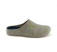 Thies Hausschuhe für Damen, recycelt, herausnehmbares Fußbett, vegan, grau, 37 EU