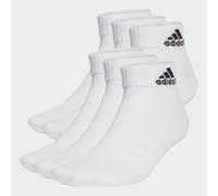 adidas Unisex Kinder Thin and Light Sportswear Ankle Socks 6 Pairs, White/Black, 6-7 Years