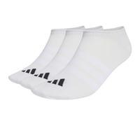 adidas Unisex Sneaker Socken, 3er Pack - Thin & Light Sportswear No-Show Socks, Logo, einfarbig Weiß 37-39