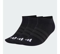 adidas Unisex Sneaker Socken, 3er Pack - Thin & Light Sportswear No-Show Socks, Logo, einfarbig Schwarz 46-48