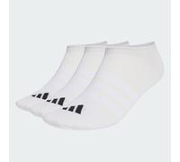 adidas Unisex Sneaker Socken, 3er Pack - Thin & Light Sportswear No-Show Socks, Logo, einfarbig Weiß 43-45