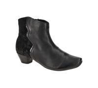 THINK! Damen AIDA chromfrei gegerbte nachhaltige Stiefelette, SCHWARZ/KOMBI 0000