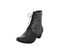 Think AIDA Damen chromfrei gegerbte nachhaltige Stiefelette, SCHWARZ/Kombi 0020, 42.5 EU
