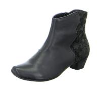 Think Aida Stiefelette schwarz Glattleder Glitter-Velour - Größe 38.5