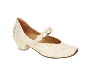 Think Aida Riemchen Pumps weiß gold für Damen, weiß, Größe 39 ½ EU