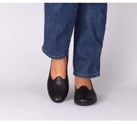 Think! Damen GUAD2 chromfrei gegerbte nachhaltige Halbschuhe, SCHWARZ 0000