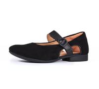 Riemchenballerina THINK "Think Ballerinas Leder", Damen, Gr. 40, schwarz kombi, Leder, Schuhe Riemchenballerina (64046641-40) schwarz kombi