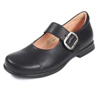 Think! Damen PENSA chromfrei gegerbte nachhaltige Halbschuhe, SCHWARZ 0000